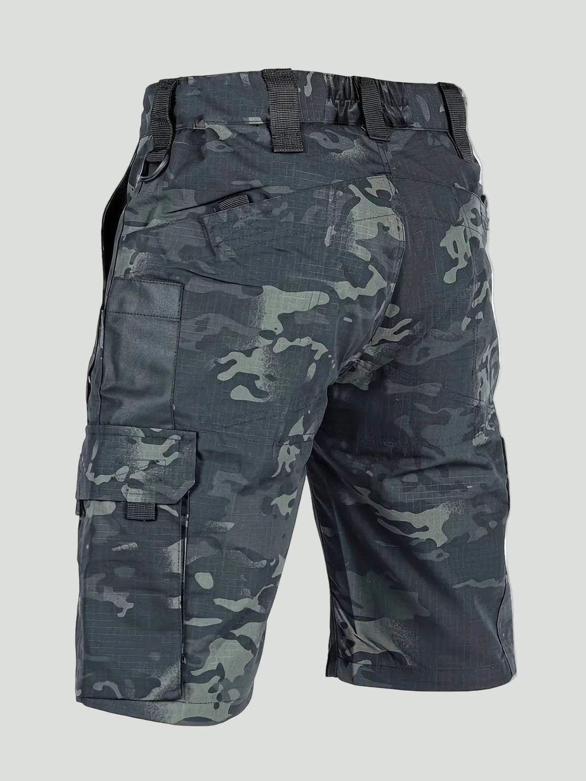 Herren Ripstop-Cargo-Shorts – lange Shorts mit Reißverschlusstasche