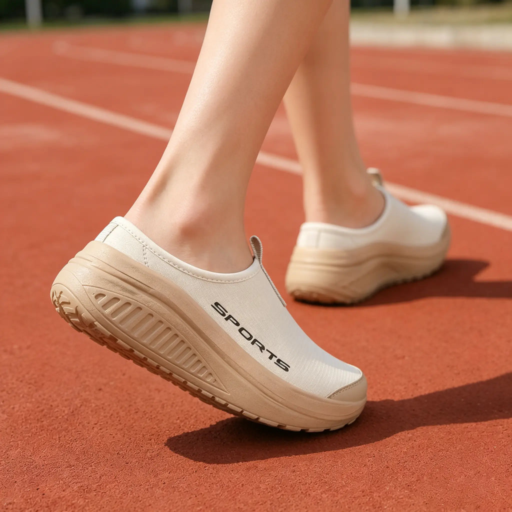 Damen-Komfort-Slip-on-Hausschuhe mit geschlossener Zehenpartie