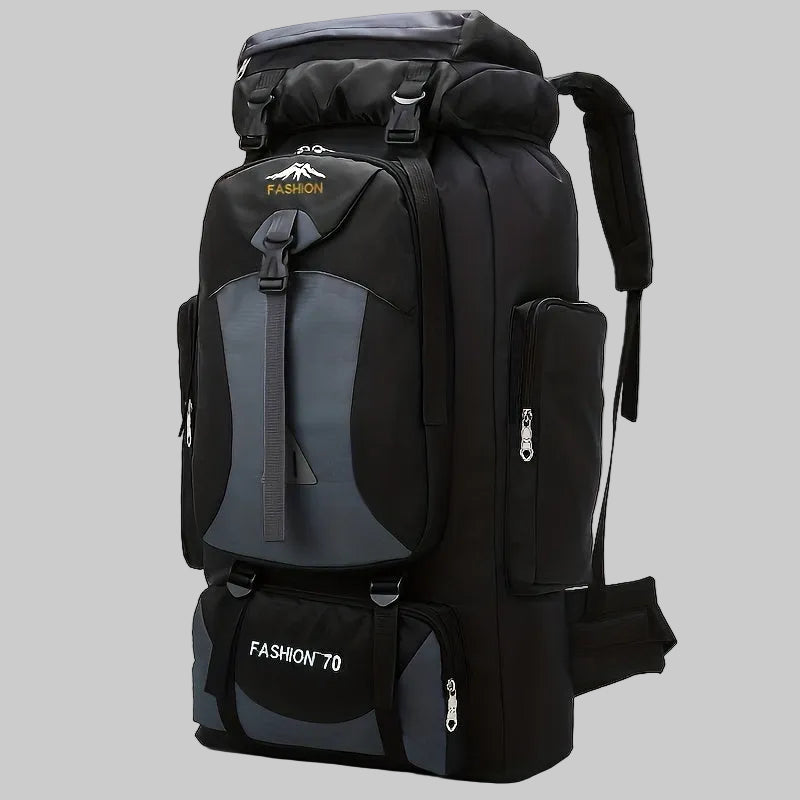 70L Trekkingrucksack mit verstellbaren Trägern für Camping und mehrtägige Wanderungen