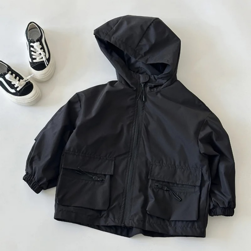Jacke Jungen wasserdicht mit Kapuze & Reißverschluss für Frühling & Herbst – StormGuard Kids Jacket