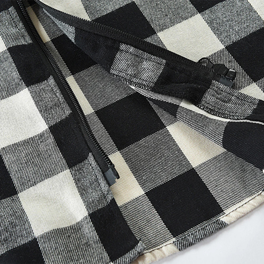 Flanell Kapuzenhemd mit Knopfleiste & atmungsaktivem Material – NordFlan Comfort Pullover