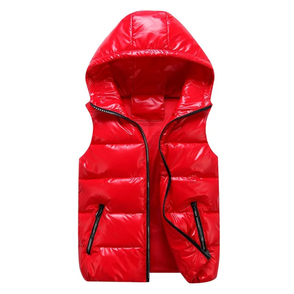 Weste für Kinder mit Kapuze & Glanzoptik – FrostShell Vest