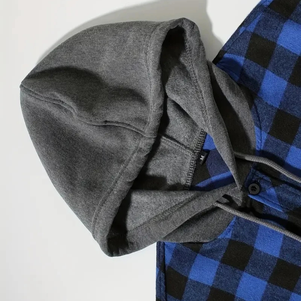 Flanell Pullover mit Kapuze & Karo-Design – Nordspur TrailHaven