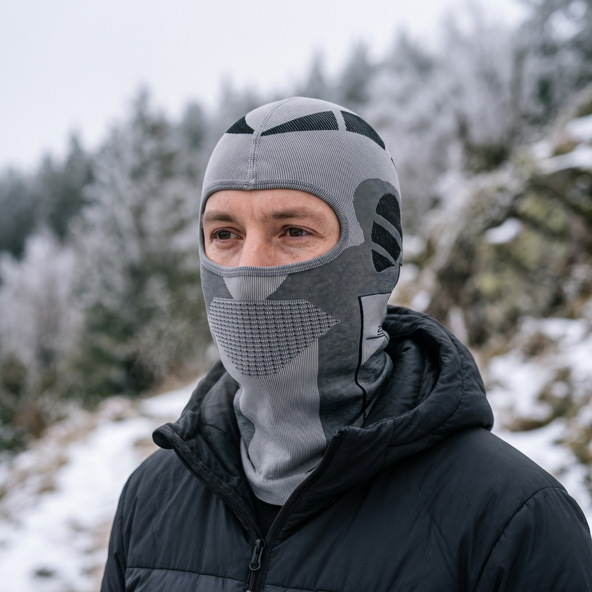 Thermo-Sturmhaube mit atmungsaktivem Mundpanel