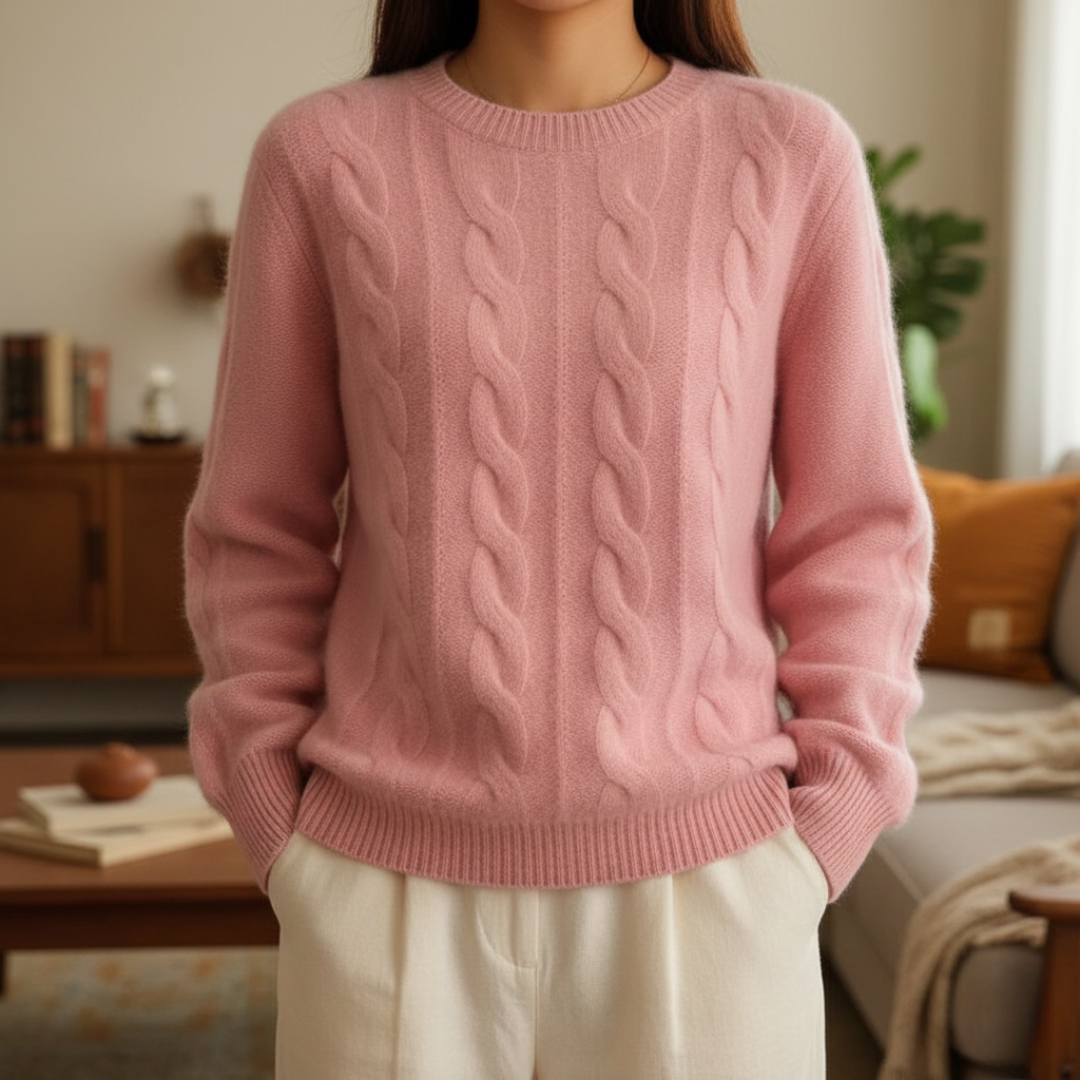 SoftKnit Zopfpullover