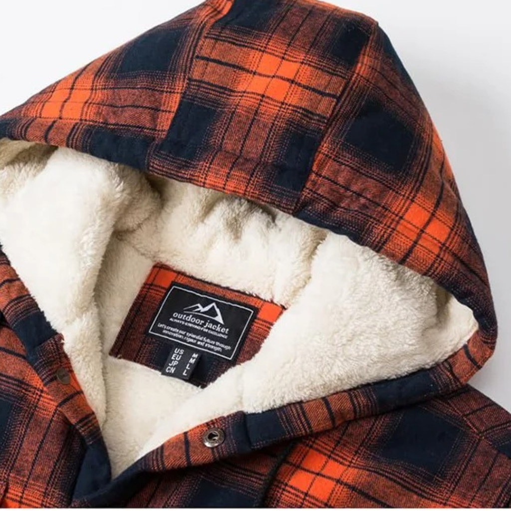 Flanell Pulloverjacke mit Kapuze – NordHaven Thermal Jacket