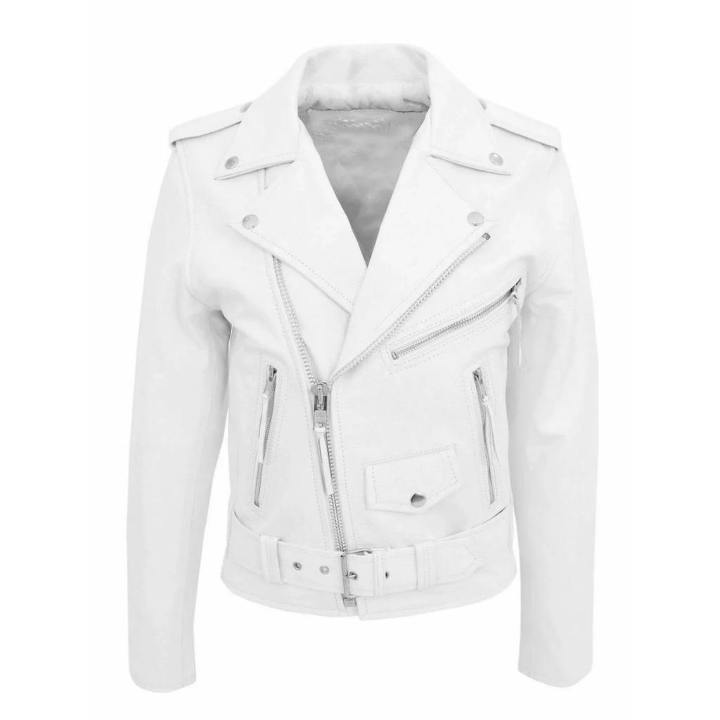 Damen Bikerjacke aus Kunstleder – Moto-Stil