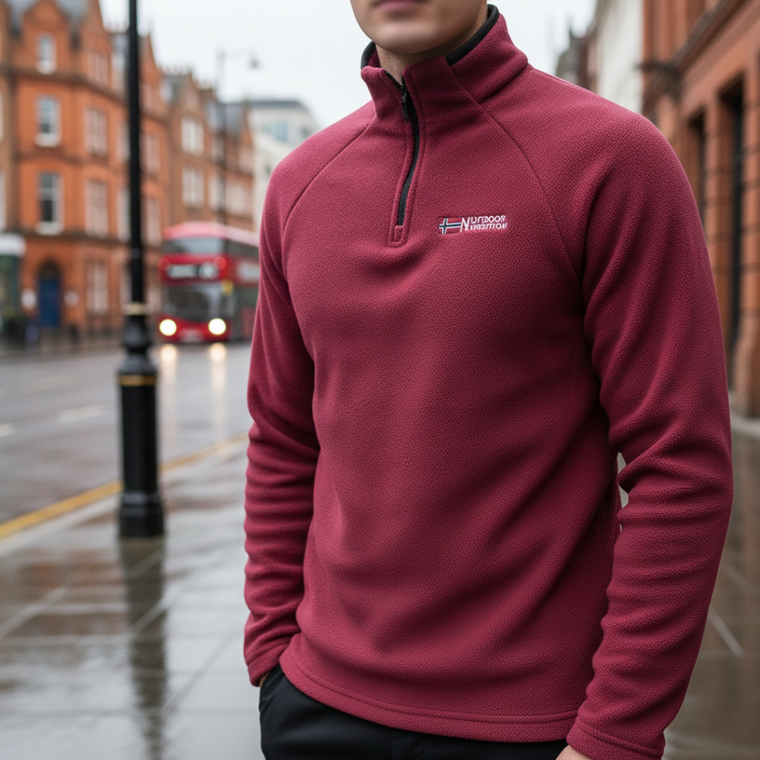 FrostLine Fleece-Pullover mit Halb-Reißverschluss