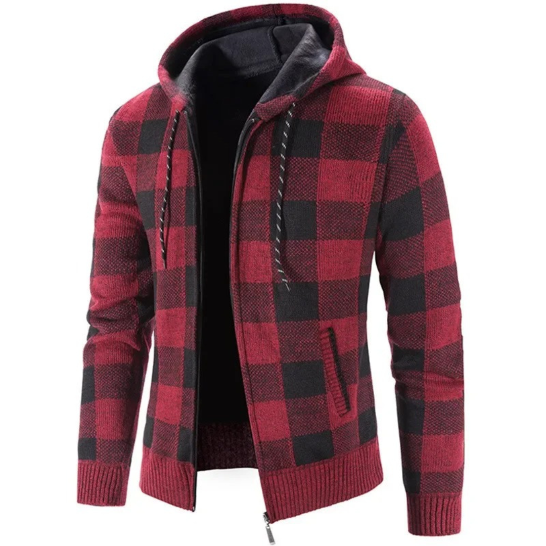Flanell Pullover mit Fleecefutter & Kapuze – NordHaven Check Jacket