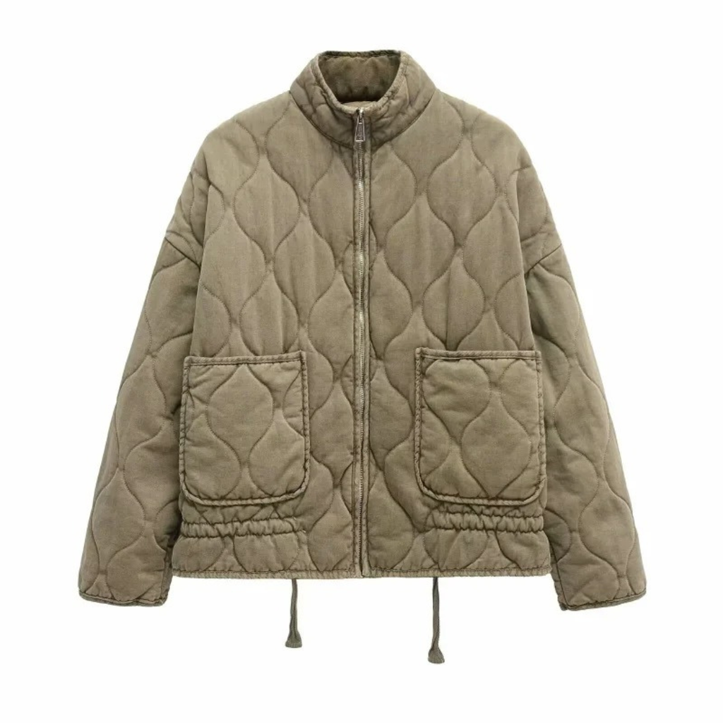 Damen Stepp-Pufferjacke – QuiltEase Warme Baumwolljacke