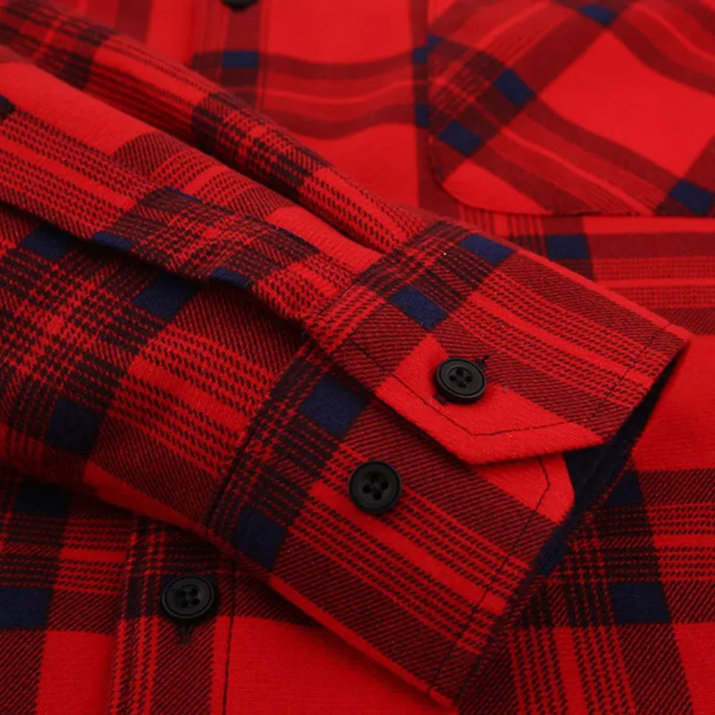 Flanell Pullover mit Reißverschluss – NordFlame Check