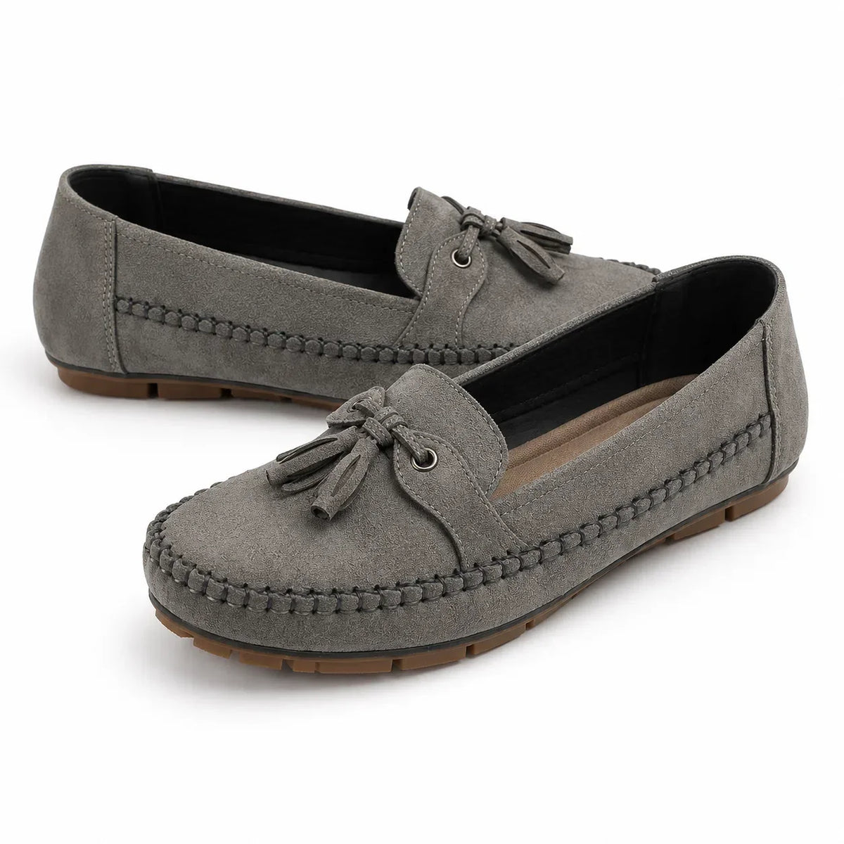 Damen-Komfort-Loafer aus Wildleder – extra weite Passform