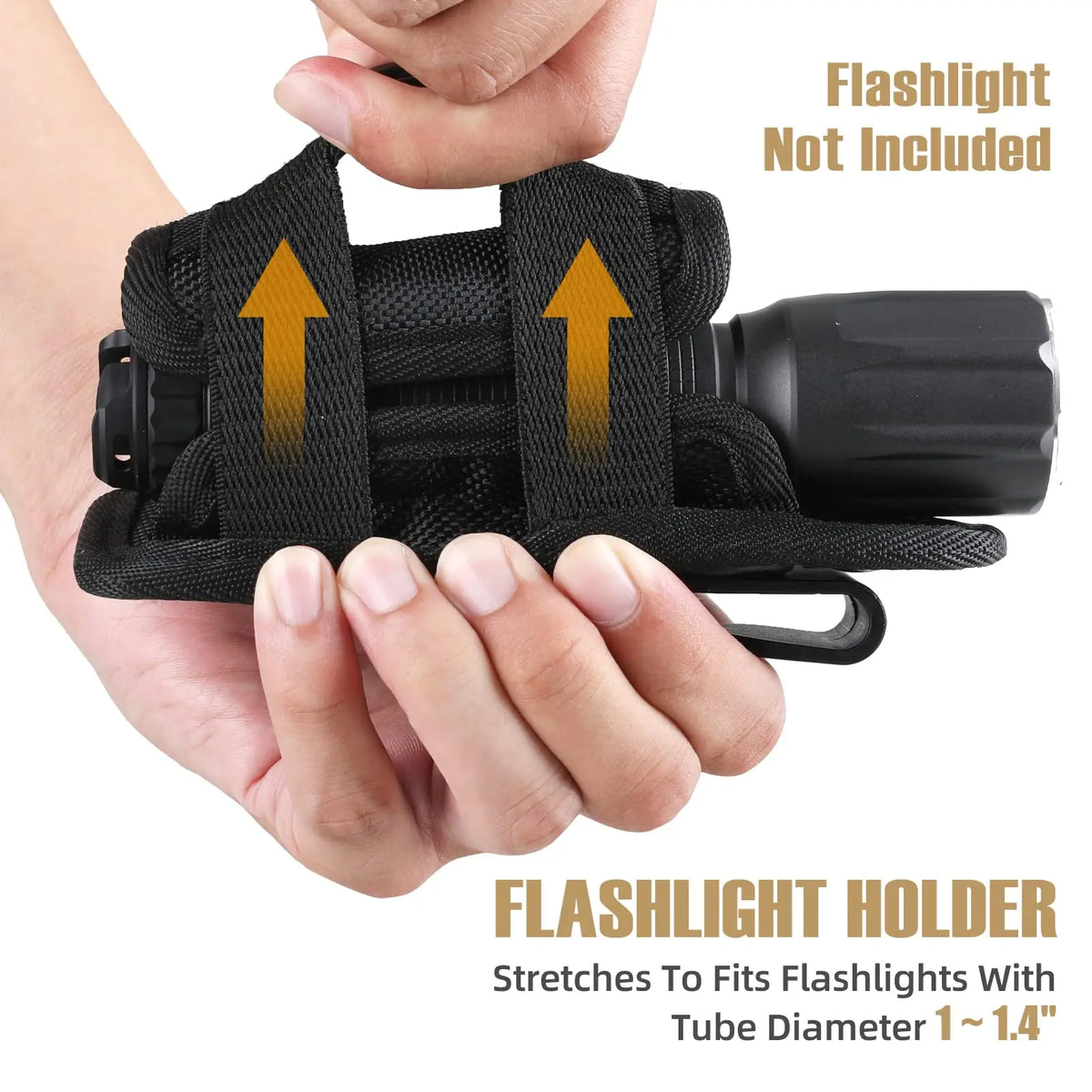 Tactical-Taschenlampen-Holster – 360° drehbarer Gürtelclip