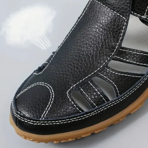 Komfortschuhe aus Leder mit breiter Zehenbox