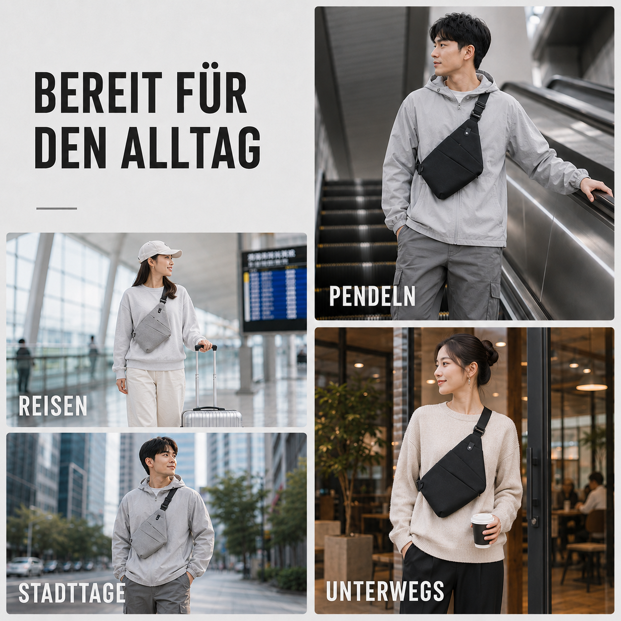 Antidiebstahl Crossbody Tasche Herren – StealthPack UltraSlim