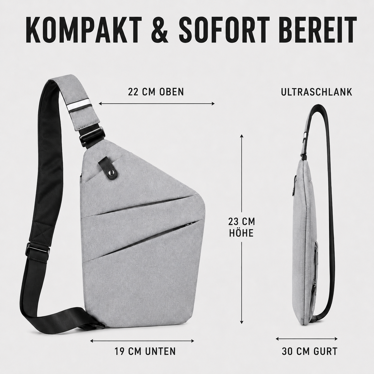 Antidiebstahl Crossbody Tasche Herren – StealthPack UltraSlim