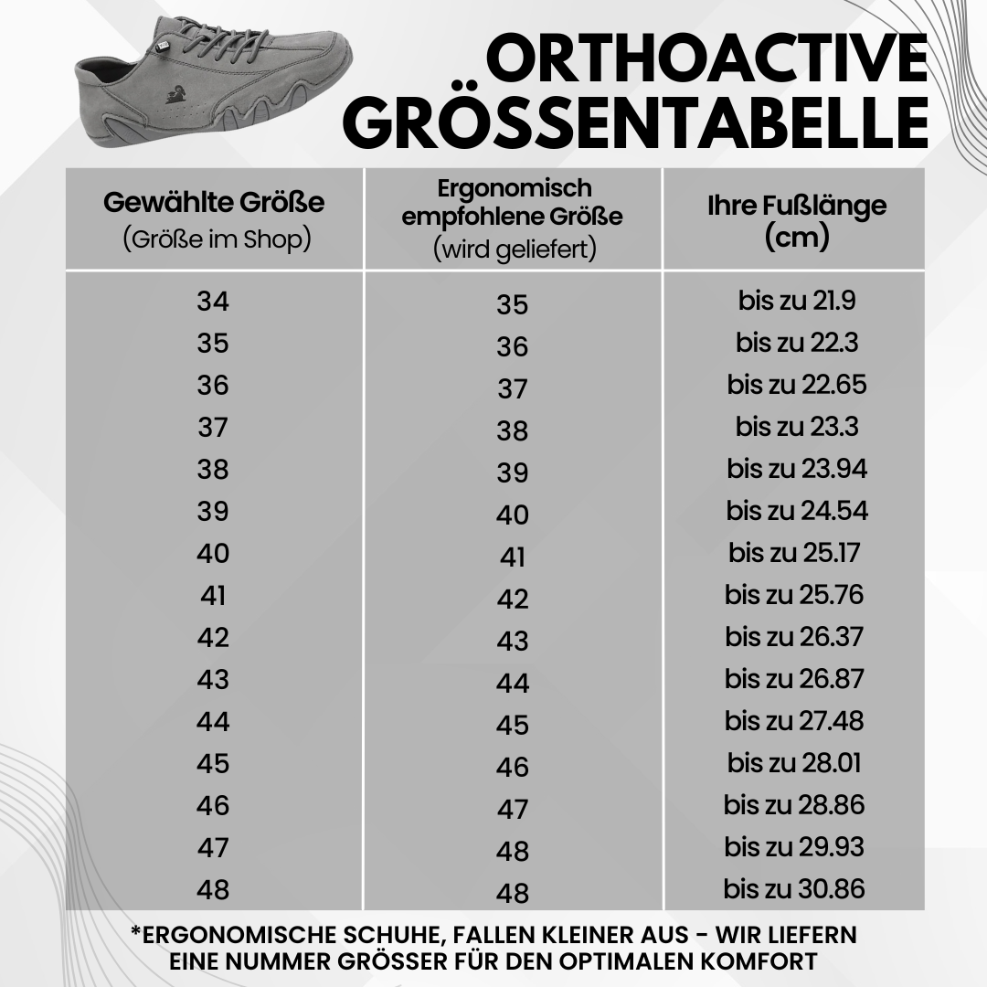 OrthoActive - ergonomische, schmerzlindernde & wasserdichte Leder-Barfußschuhe