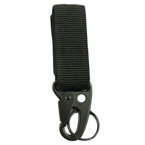 2 Stück Tactical-Ausrüstungsclip – Nylon-Schlüsselring-Halter & MOLLE-Haken-Karabiner