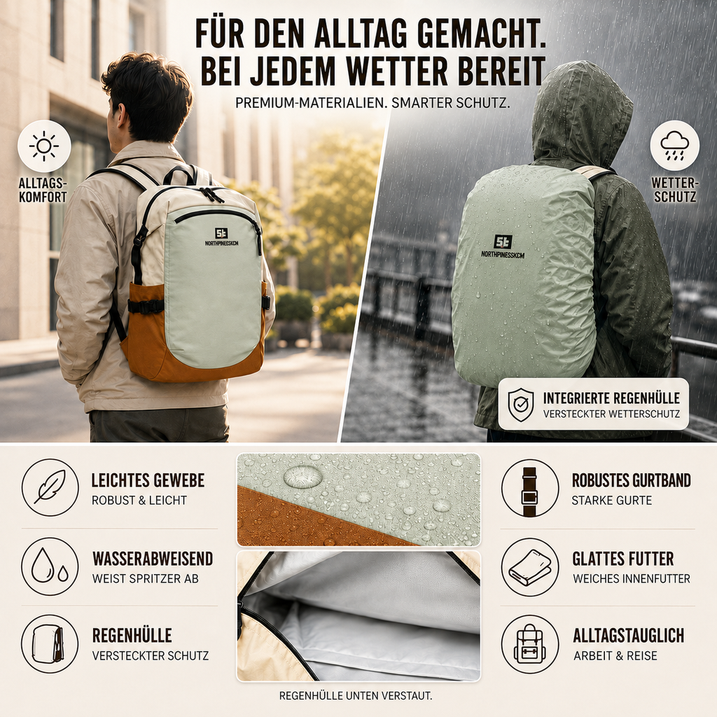 Leichter Nylon-Tagesrucksack