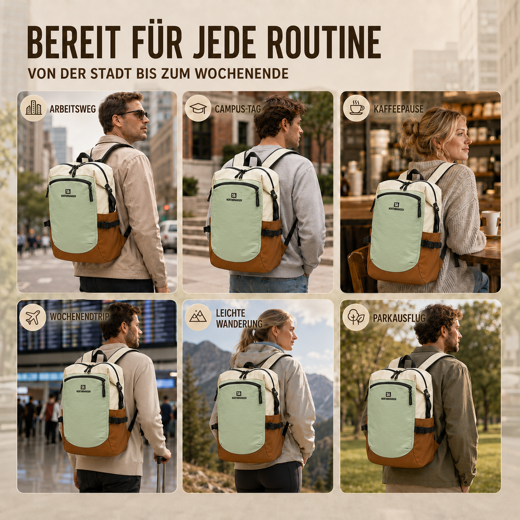 Leichter Nylon-Tagesrucksack