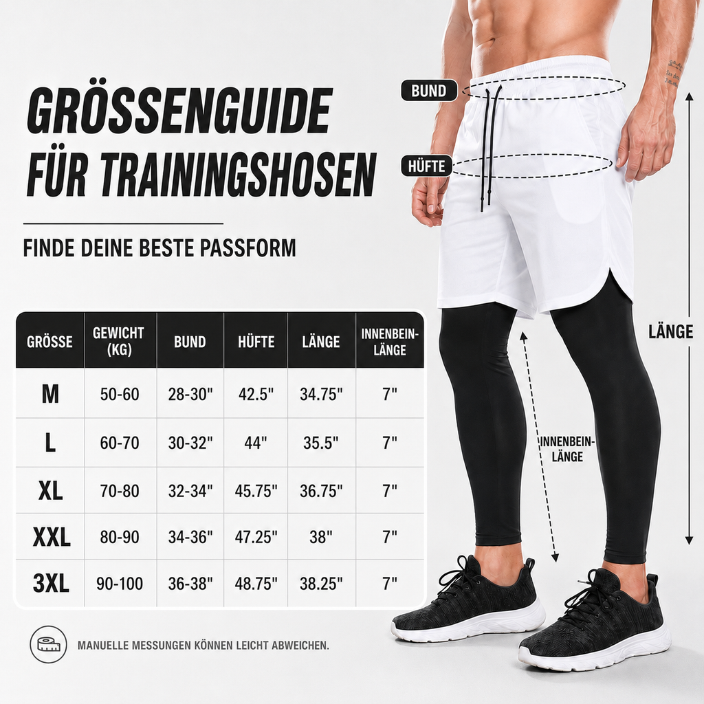 RunVanta Zwei-in-Eins Trainingshose