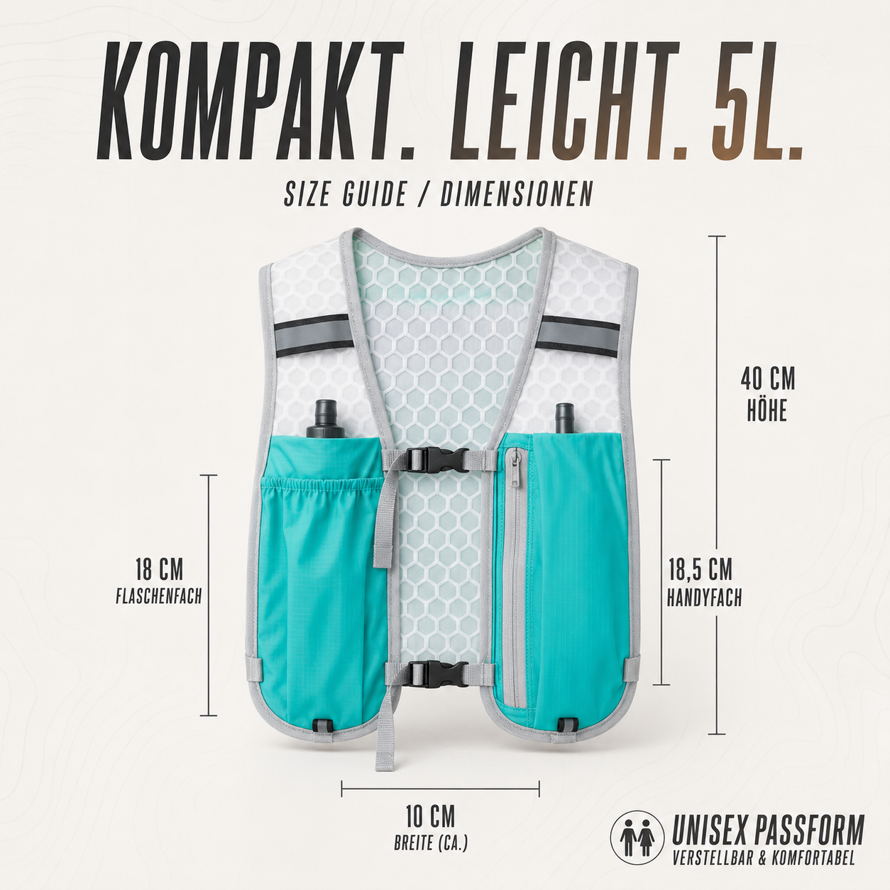 Vestrun Ultraleicht-Laufweste Hydration Pack