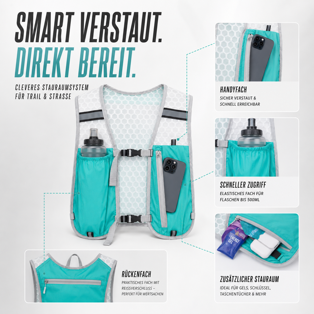 Vestrun Ultraleicht-Laufweste Hydration Pack