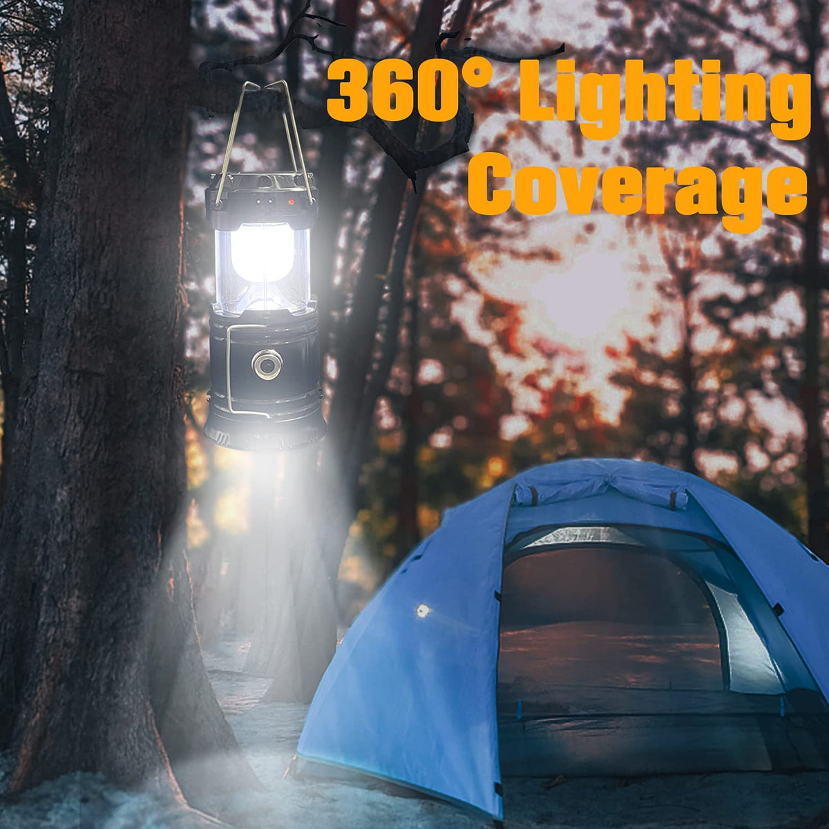 Camping-Laterne – wiederaufladbare LED-Laterne für Camping, Notfall & Überlebenssets
