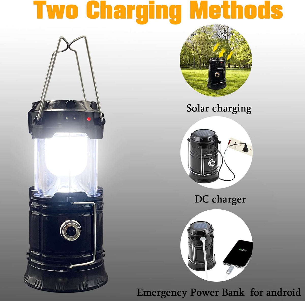 Camping-Laterne – wiederaufladbare LED-Laterne für Camping, Notfall & Überlebenssets