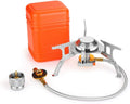 3700W Ultraleichter tragbarer Gaskocher mit Piezo-Zündung + Brenner und Etui