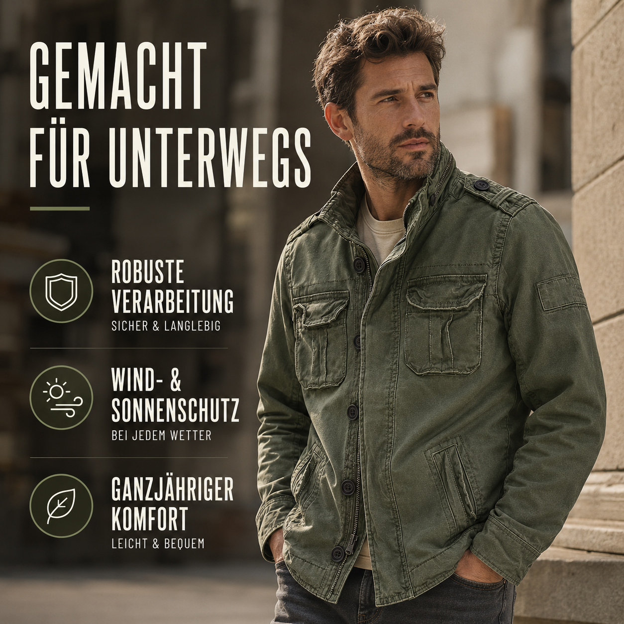 Cargo Jeansjacke mit Mehrfach-Taschen & Robustem Design – UrbanTrail Jacket