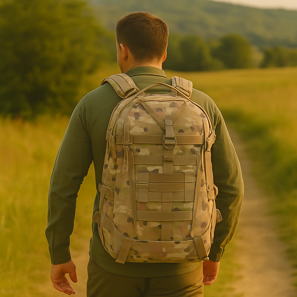 Robuster Outdoor-Rucksack 40L mit Reflektor – Pickag ReconPack
