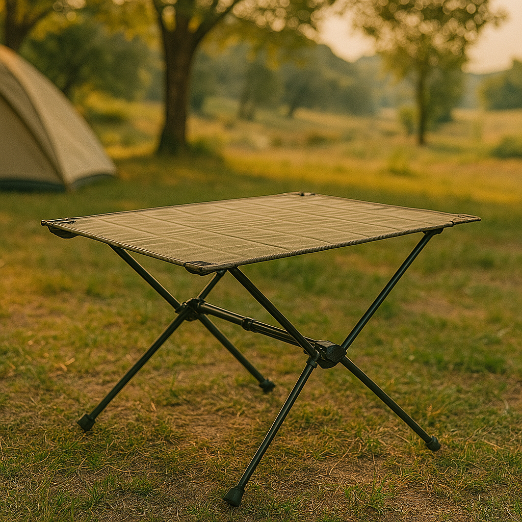 Faltbarer Stofftisch für Camping & Reisen – FlexTuch Tisch