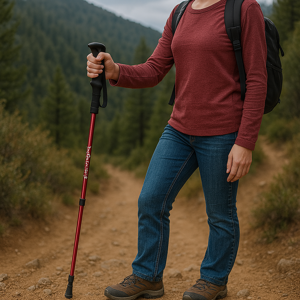 Faltbarer Trekkingstock 5-teilig, ultraleicht & verstellbar – PeakLite Fold