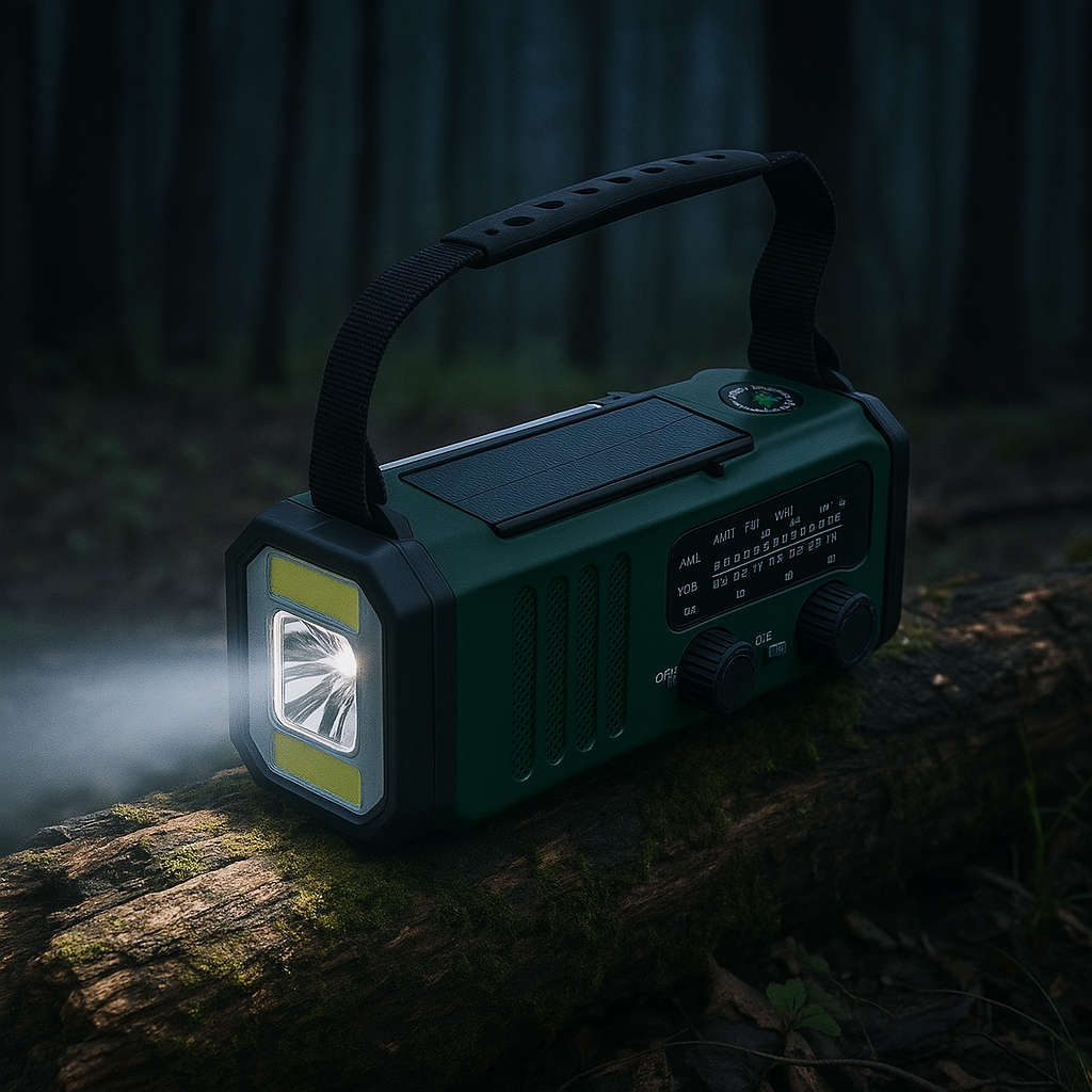 Notfallradio mit Kurbel, Solar & Powerbank – Kompakt & Zuverlässig