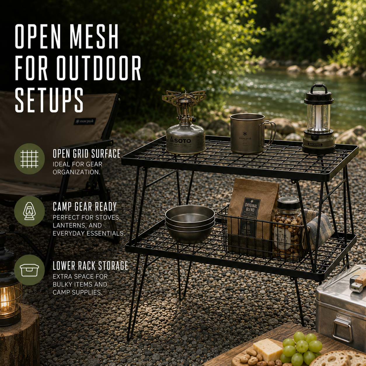 Stackly Klappbarer Stapelbarer Outdoor-Campingtisch