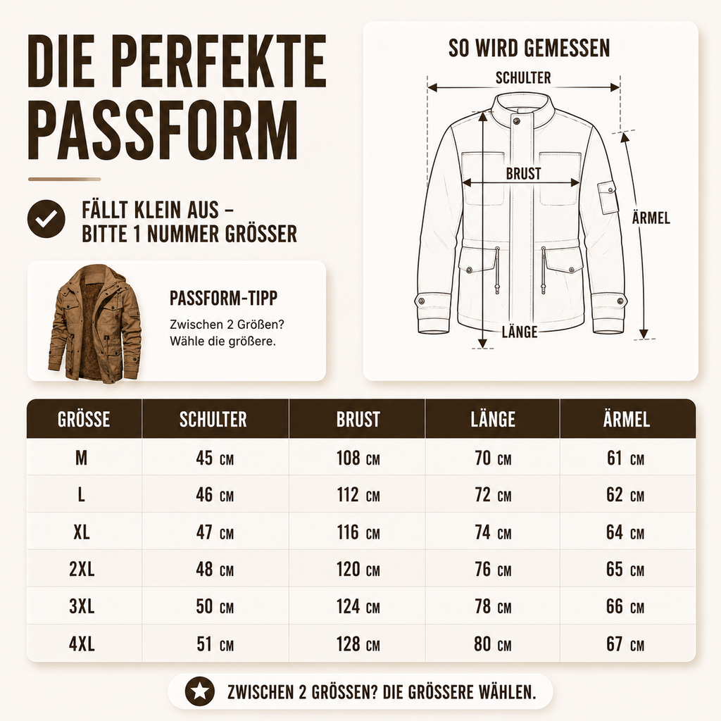 Herren Übergangsjacke mit warmem Futter & Multitaschen – UrbanTrek Jacket
