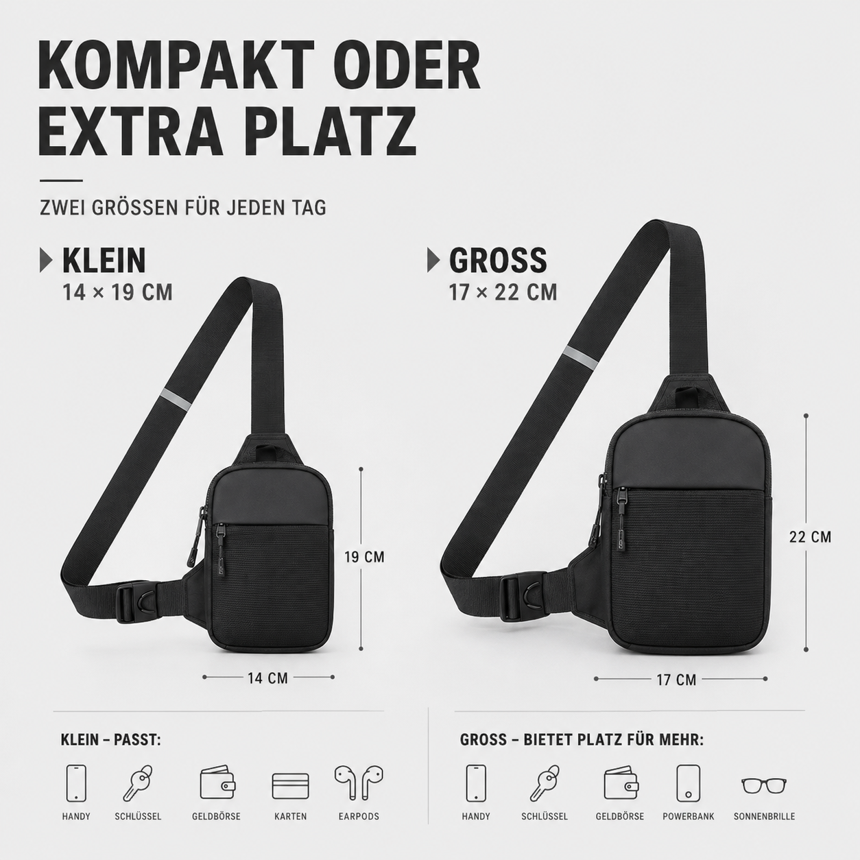 Crossbody Umhängetasche Wasserabweisend – KompaktFlex