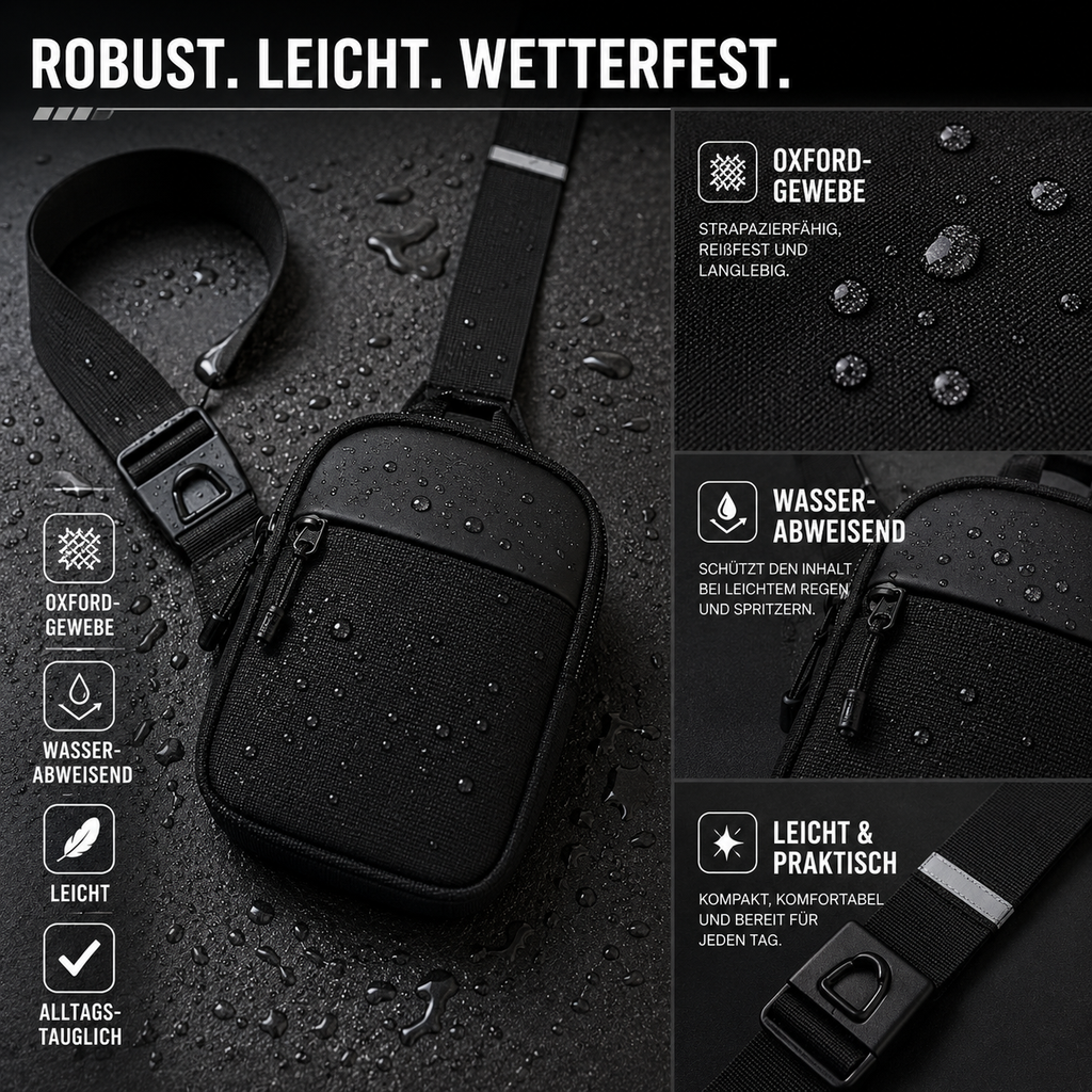 Crossbody Umhängetasche Wasserabweisend – KompaktFlex