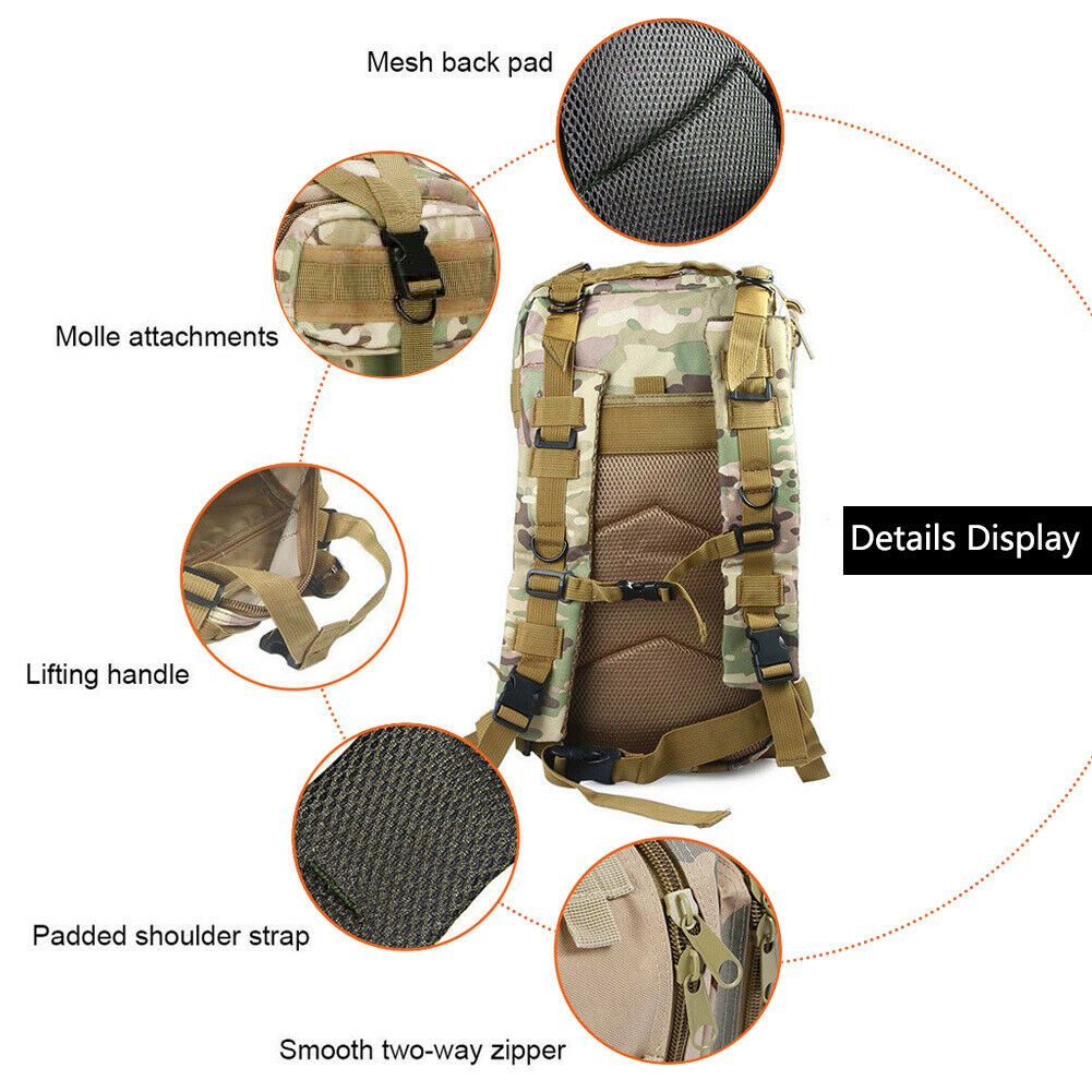 30L Militär-Tactical-Rucksack – wasserdichter Outdoor-Rucksack für Wandern, Camping & Überleben