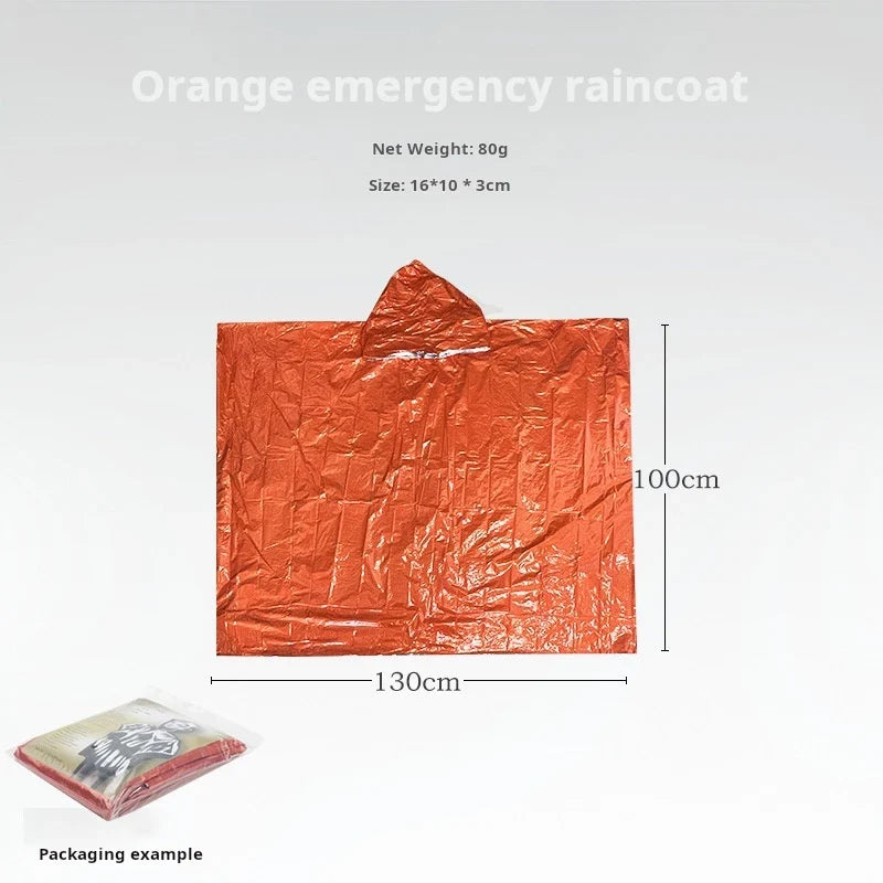 Notfall-Thermo-Regenponcho – wasserdichte Überlebensdecke