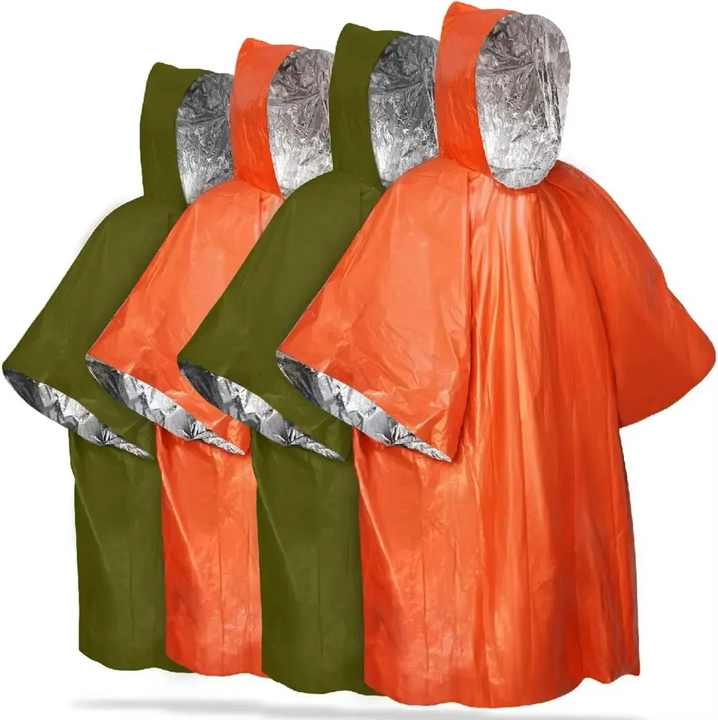Notfall-Thermo-Regenponcho – wasserdichte Überlebensdecke