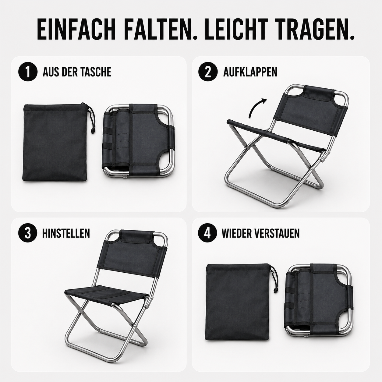 Faltbarer Campingstuhl ultraleicht – TrekLite