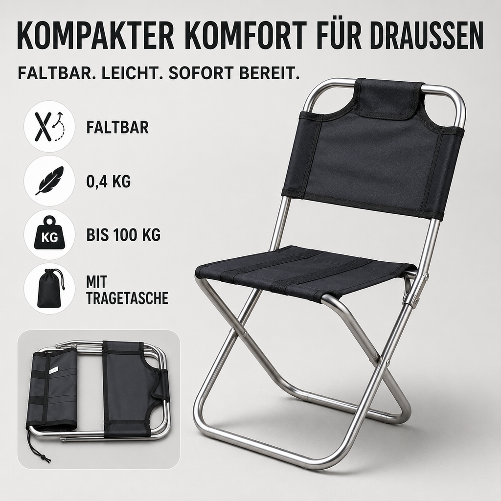 Faltbarer Campingstuhl ultraleicht – TrekLite