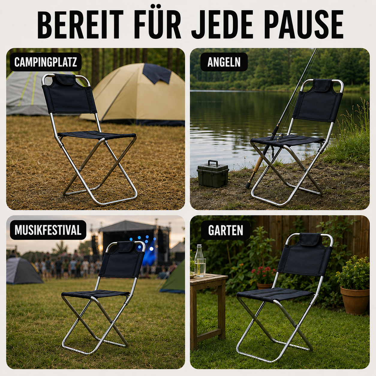 Faltbarer Campingstuhl ultraleicht – TrekLite