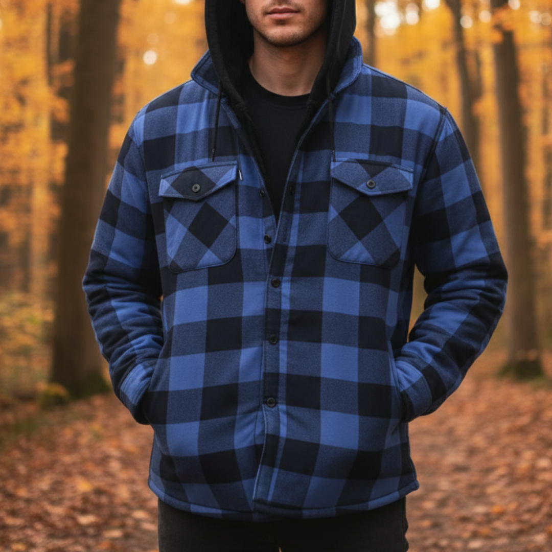 Flanell Pullover mit Reißverschluss – NordFlame Check