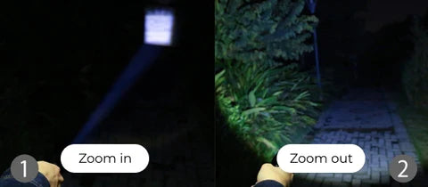 Tactical-Taschenlampe – super hell, LED mit wiederaufladbarem Akku