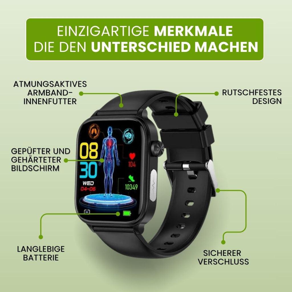 GlucoCare SOS – Sicherheitsuhr mit SOS-Alarm und Sturzerkennung