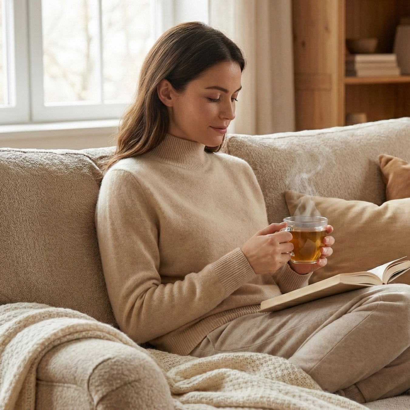 Leichter Pullover mit Mock-Neck-Kragen