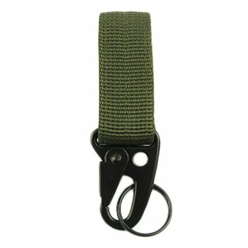 2 Stück Tactical-Ausrüstungsclip – Nylon-Schlüsselring-Halter & MOLLE-Haken-Karabiner
